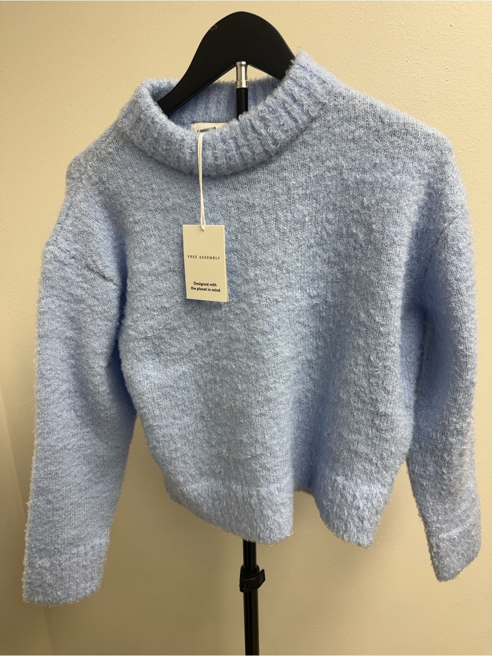 Light Blue Mock Neck Sweater - Free Assembly
